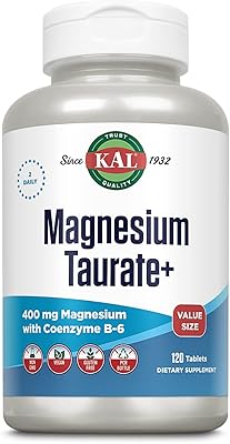 Traitement au taurate de magnésium cal 400 mg avec coenzyme b6, calb | soutient la santé des nerfs, des muscles et du cœur (120 ct). La boutique en ligne DIAYTAR COTE D'IVOIRE est la référence pour les consommateurs qui cherchent des produits de qualité à des prix compétitifs. Avec sa sélection impressionnante de plus de 300000 articles, elle satisfait les besoins de tous les ménages ivoiriens. La navigation sur le site est intuitive et facile.
