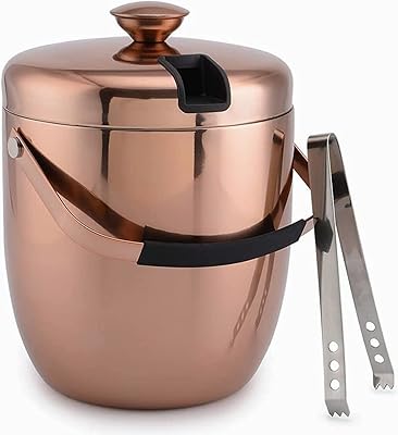 Seau à glace mixdi home bar 3l à double paroi en acier inoxydable avec couvercle et pinces pour garder la glace froide et sèche, idéal pour le bar, la fête, la bière, le champagne, le vin. DIAYTAR COTE D'IVOIRE est une boutique en ligne généraliste qui offre plus de 300 000 références de produits, faisant d'elle la boutique en ligne leader en Côte d'Ivoire. Elle propose une large gamme de produits pour répondre aux besoins de ses clients. Que vous soyez à la recherche de produits alimentaires, d'électronique ou de vêtements, DIAYTAR COTE D'IVOIRE a tout ce qu'il vous faut.