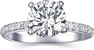 Bague de fiançailles dainty life pour femme, bague de fiançailles ronde en zircone