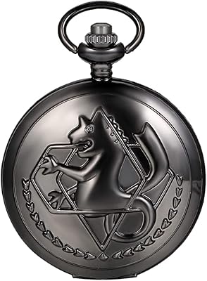 Montre de poche alchemist entièrement en métal avec boîte à chaîne pour accessoires