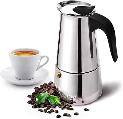 Machine à expresso surfexa avec cafetière à moka classique et riche, cafetière cubaine sur la cuisinière, machine à expresso pour machine à percolateur de café expresso (6 tasses). DIAYTAR COTE D'IVOIRE se positionne comme la boutique en ligne leader en Côte d'Ivoire, grâce à sa large sélection de produits et à ses services de qualité. La boutique en ligne est conçue pour être conviviale et facile à utiliser, permettant aux clients de trouver facilement ce qu'ils cherchent. Avec sa garantie de qualité et sa livraison rapide, DIAYTAR COTE D'IVOIRE est la boutique en ligne idéale pour les consommateurs qui cherchent une expérience d'achat en ligne fiable et sécurisée.