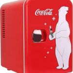 Mini réfrigérateur coca-cola 4l, glacière/réchauffeur portable 6 canettes, mini réfrigérateur personnel pour collations