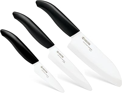 Ensemble de couteaux en céramique avancé kyocera fk-3pc-bkbk tailles : 5,5 pouces, 4,5