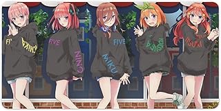 Tapis de souris manga plinthe quintuplets, tapis de bureau, souris de jeu