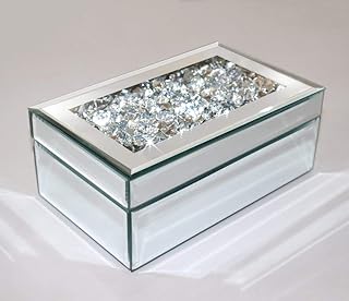 Qm decor boîte à bijoux de luxe en verre plaqué argent et diamant, organisateur de bijoux pour femmes. Avec plus de 300 000 références, DIAYTAR COTE D'IVOIRE est la boutique en ligne leader en Cote d'Ivoire, offrant une expérience de shopping en ligne exceptionnelle et des produits de qualité.