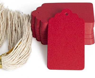 100 pièces d'étiquettes cadeaux suspendues en papier rouge, étiquettes vierges avec ficelle pour cadeaux artisanaux à domicile. DIAYTAR COTE D'IVOIRE, la boutique en ligne généraliste leader en Cote d'Ivoire, propose plus de 300000 références pour répondre à tous vos besoins. Vous pouvez trouver tout ce qu'il vous faut, des produits alimentaires aux électroménagers, en passant par les vêtements et les accessoires. Avec DIAYTAR COTE D'IVOIRE, faites vos achats en ligne en toute sécurité et rapidité.