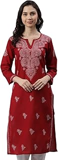 Kurti indien brodé à la main en pur coton pour femme a197536, gris