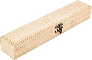 Stylo rectangulaire en bois de bambou de marque olycraft boîte non finie rangement