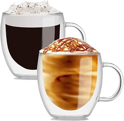 Lush lot de 2 tasses à café isolées à double paroi de 250 ml avec poignée, verres à café parfaits au quotidien pour machine à expresso et cafetière. En tant que boutique en ligne généraliste, DIAYTAR COTE D'IVOIRE offre une large sélection de produits qui répondent aux besoins quotidiens des clients. Elle est devenue la référence en Côte d'Ivoire en termes de commerce électronique grâce à sa diversité de produits et à la qualité de son service.