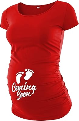 Chemises de maternité pour femmes - cadeau pour les futures mamans, hauts et t-shirts doux et confortables à volants latéraux, rouge - t-shirt de grossesse à venir. Découvrez notre large sélection de produits et profitez de nos prix compétitifs. Chez DIAYTAR COTE D'IVOIRE, nous nous engageons à vous offrir une expérience de shopping en ligne inoubliable. Nous sommes à votre écoute pour répondre à toutes vos questions.