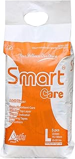 Couches adultes unisexes smartcare easy & high absorbency - 5 pièces (extra large)