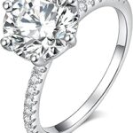 Bagues de fiançailles en moissanite 1-3 carats pour femmes - bague de promesse
