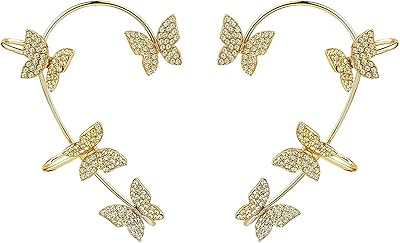 1 paire de boucles d'oreilles à tige en forme de papillon