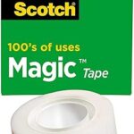 Scotch magic tape 810 3m, transparent, transparent mat, 19 mm, 1 rouleau