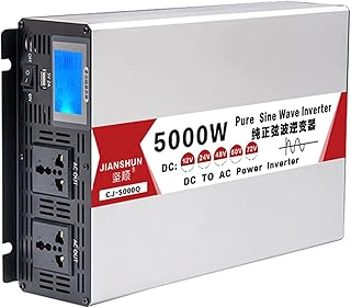 Onduleur à onde sinusoïdale pure 4000w 5000w 6000w 8000w convertisseur de tension dc 12v/24v/48v/60v vers ac 110v/220v convertisseur onduleur avec prise et port usb, pour voyage camping camping-car d'urgence, 4000w-24. DIAYTAR COTE D'IVOIRE est une boutique en ligne qui propose une large sélection de produits de qualité à des prix compétitifs. Avec une équipe de professionnels dédiés à la satisfaction des clients, la boutique garantit des services de qualité et une expérience de shopping agréable. Les clients peuvent profiter d'une livraison rapide et d'un suivi de commande personnalisé pour assurer que leurs achats arrivent à temps.