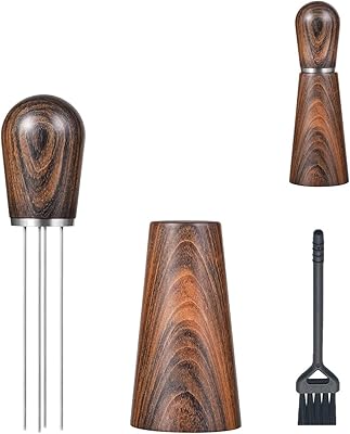 Ensemble de 3 pièces d'agitateur à expresso en acier inoxydable et agitateurs à café en bois naturel, outil d'équipement de café expresso, quatre aiguilles en acier inoxydable pour ratisser avec brosse. DIAYTAR COTE D'IVOIRE est une boutique en ligne généraliste qui propose plus de 300000 références de produits, faisant d'elle la boutique leader en Côte d'Ivoire. Elle offre une large gamme de produits allant de l'électronique aux produits alimentaires. Cette diversité de produits permet aux clients de trouver tout ce dont ils ont besoin en un seul endroit.