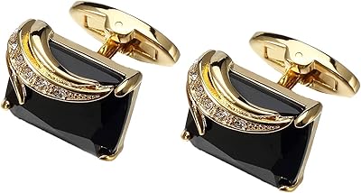 Boutons de manchette pour hommes, boutons de manchette de luxe plaqués or