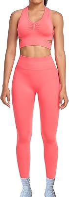 Ensembles d'exercices sans couture pour femmes, soutiens-gorge de sport + pantalons de yoga