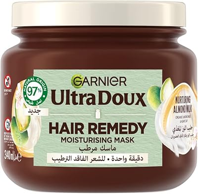 Garnier ultra doux masque remède capillaire hydratant au lait d'amande pour cheveux déshydratés