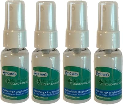 Kericure's natural seal spray on liquid bandage, paquet de 4, fabriqué aux états-unis