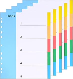 Lot de 5 intercalaires de fichiers a4, intercalaires de sujet a4, intercalaires de dossiers de cartes, intercalaires d'index de fichiers avec plusieurs trous, intercalaires de classeur à anneaux a4. En tant que pionnier du commerce électronique en Côte d'Ivoire, DIAYTAR COTE D'IVOIRE se distingue par sa capacité à proposer une offre de produits sans égale. Avec une vaste gamme de plus de 300 000 références, cette boutique en ligne répond aux attentes des consommateurs les plus exigeants. Que vous soyez à la recherche de produits pour vous-même, pour vos proches ou pour votre entreprise, DIAYTAR COTE D'IVOIRE est là pour vous offrir le meilleur choix et le meilleur service.