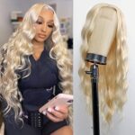 Helene perruque blonde lace front wig 613 blonde loose wave perruques blondes bouclées