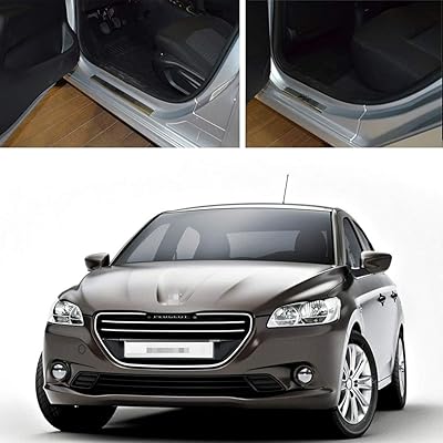 4 pièces de protection en acier inoxydable, autocollants de pédale de bienvenue, accessoires