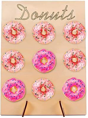 Support à beignets en bois pour cadeaux de mariage, fête d'anniversaire, fête prénatale