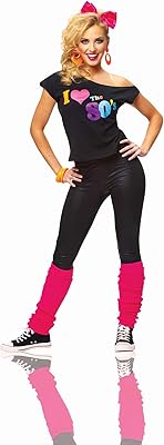 Costume culture t-shirt femme i love the 80's noir m-l