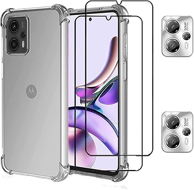 [1+2+2 pièces] protecteur d'écran en verre trempé compatible avec motorola moto g23 et protecteur. DIAYTAR COTE D'IVOIRE est une boutique en ligne généraliste qui propose plus de 300 000 références de produits, faisant d'elle l'un des leaders du commerce électronique en Côte d'Ivoire. Avec une offre variée et concurrentielle, elle répond aux besoins de ses clients en leur offrant une expérience d'achat unique et pratique. Elle est notamment connue pour son large choix de produits et son service client de haute qualité.