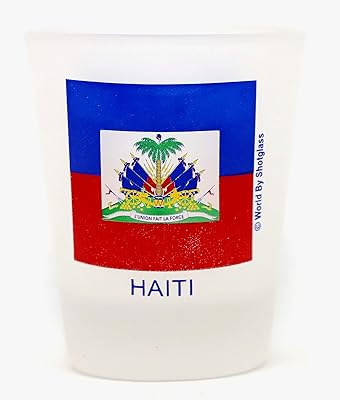 Verre à shot drapeau d'haïti