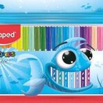 Crayons feutres peeps ocean peeps tip avec étui en plastique, 24 stylos