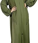 Abayas plissées classiques ouvertes sur le devant sara arabia / hrt-111tsv