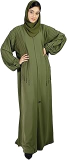 Abayas plissées classiques ouvertes sur le devant sara arabia / hrt-111tsv