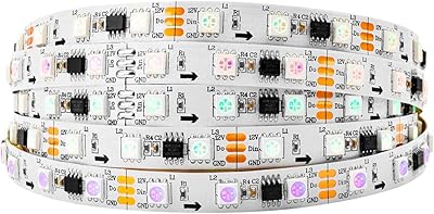 Ptf-lighting ws2811 bande led flexible 5m 16,4ft 60 led/mètre 300 led flexibles adressables