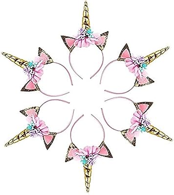 Un ensemble de bandeaux licorne pour enfants, images et décorations - 6 pièces