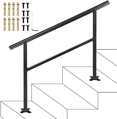 Main courante vevor pour escaliers extérieurs 48 x 35,5 pouces, main courante