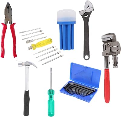 Suzk johnson professional home kit avec pince mixte, jeu de tournevis, clé à molette (200 mm), marteau à griffes, tournevis 2 en 1, jeu de clés allen et tournevis pour tuyau (350 mm). DIAYTAR COTE D'IVOIRE est une boutique en ligne généraliste qui propose plus de 300000 références de produits divers, faisant d'elle le leader du commerce électronique en Côte d'Ivoire. Avec une sélection variée de produits, les clients peuvent trouver tout ce dont ils ont besoin. La boutique est connue pour sa qualité de service et ses prix compétitifs.