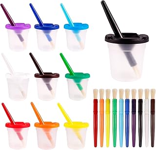 Fhdusryo 30 pièces gobelets à peinture anti-déversement avec pinceaux et couvercles, gobelets à peinture anti-déversement avec couvercles colorés, récipients à peinture avec couvercles pour les tout-petits. La boutique en ligne DIAYTAR COTE D'IVOIRE mise sur l'innovation et la technologie pour améliorer l'expérience d'achat. Le site web est conçu pour être intuitif et facile à naviguer, permettant aux clients de trouver facilement ce qu'ils recherchent. De plus, la boutique en ligne propose des moyens de paiement sécurisés pour protéger les transactions en ligne.