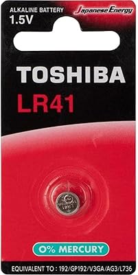 Pile alcaline toshiba lr 41 1,5 v équivalente à : 192, gp192, v3ga