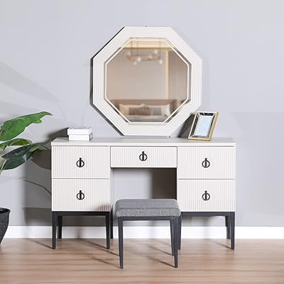 Armoire danube home devni avec miroir et banc 5 tiroirs |
