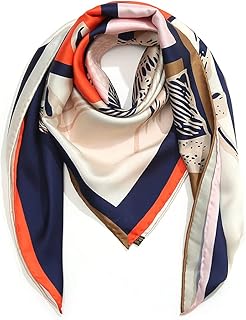 Écharpe 100 % pure soie de mûrier 35" carrée grande écharpe légère