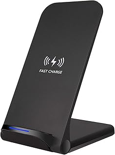 Chargeur vertical sans fil icam 15w, support de charge rapide sans fil prenant