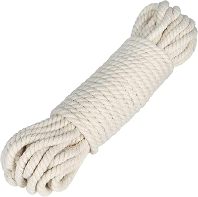 Corde en coton blanc primify de 8 mm faite à la main à