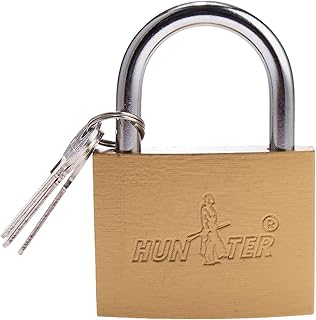 Cadenas de sécurité robuste hunter avec fermoir en acier trempé et finition chromée