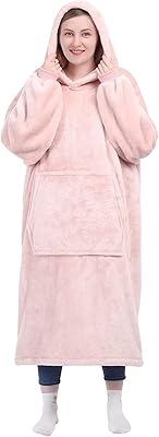 Couverture à capuche portable kb plus pour femmes et hommes, rose, standard