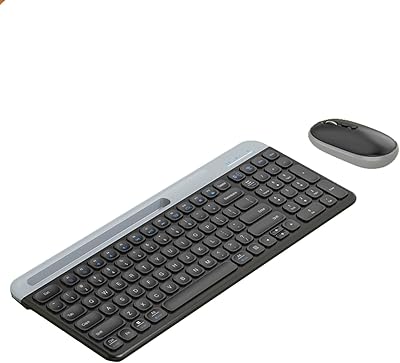 Ensemble clavier et souris sans fil rechargeable 2,4 g + bluetooth avec emplacement pour tablette mobile, double mode - gris et noir. DIAYTAR COTE D'IVOIRE se positionne comme une plateforme de commerce électronique leader en Côte d'Ivoire, offrant non seulement une multitude de produits mais également un service client de haute qualité. Les clients peuvent profiter de conseils d'achat personnalisés, d'un service de livraison efficace et d'un suivi attentif de leurs commandes. Cette approche centrée sur le client a contribué à sa réussite et à sa reconnaissance sur le marché ivoirien.
