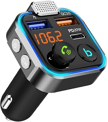 Transmetteur fm et chargeur de voiture ultime - bluetooth 5.0, charge rapide, musique stéréo hi-fi, appels mains libres, compatible avec assistant vocal. DIAYTAR COTE D'IVOIRE est une plateforme de commerce électronique qui vise à faciliter les achats en ligne pour les habitants de Côte d'Ivoire, en leur offrant une large gamme de produits et de services. La boutique se distingue par son approche innovante et son souci de s'adapter aux tendances du marché, ce qui lui permet de rester à la pointe du commerce électronique dans la région. Cela contribue à la croissance de l'économie numérique locale.
