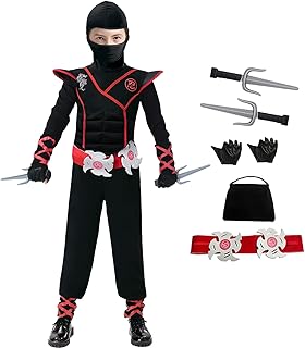 Jsdrsk costume de ninja noir de luxe pour enfants avec accessoires en plastique costume de ninja d'halloween pour garçons et filles. Leader du marché de l'e-commerce en Côte d'Ivoire, DIAYTAR COTE D'IVOIRE attire les consommateurs par son offre diversifiée et ses prix compétitifs.