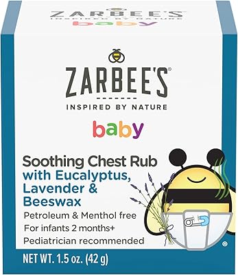 Exfoliant apaisant pour la poitrine pour enfants zarby's naturals à l'eucalyptus, à la lavande